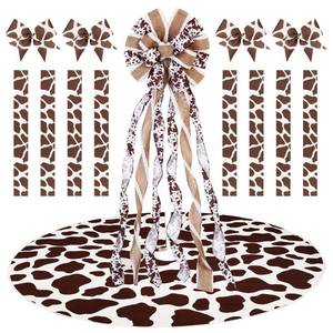 lot 9926 image: Cow Print Christmas Tree Decorations
