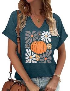 lot 9931 image: Fall Pumpkin Shirt for Women Size Medium