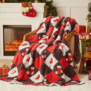 lot 10236 image: Christmas Knit Throw Blanket 60x80