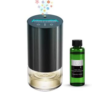 lot 10255 image: Waterless Essential Oil Diffuser with 100ml of Pure Essential Oil, Mini Scent Air Diffuser with 7 Color Lights, 100ml Large Capacity Car Diffuser0