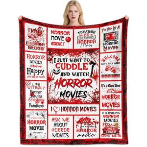 lot 10264 image: 2 Horror Movie Blankets 50x60