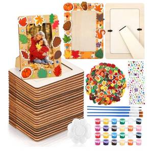 lot 10278 image: 24 Packs Fall Picture Frame Painting Craft Kit
