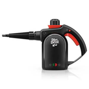 lot 15287 image: Dirt Devil 7-in-1 Portable Corded Handheld Steamer with Muli-Surface Cleaning Tools  Chemical Free Steam Cleaner Black  WD21000 - Retail $60