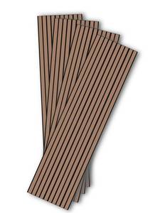 lot 4012 image: KIEACIA 4 Pack Peel and Stick Wall PanelsHigh-Density Wood Veneer Panels for Interior Wall DecorSelf Adhesive Sound Absorbing PanelsWood Panels for Wall Wood Slat Wall Panel47.211.80.2inWalnut Retail- $85