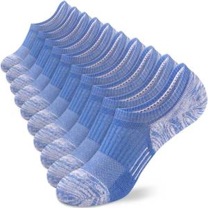 lot 4021 image: Amutost No Show Socks Womens Athletic Cushion Ankle Footies Low Cut 5-6 Pairs