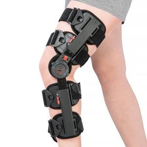 lot 4060 image: Medibot Hinged Knee Brace ROM Adjustable Post Op Knee Support Orthosis Immobilizer Protector for Left Leg and Right Leg, Both Men and Women, Retail $86