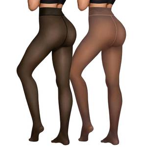 lot 4062 image: X-CHENG Fleece Lined Tights Sheer Women - Fake Translucent Warm Pantyhose Leggings Sheer Thick Tights for Winter, S