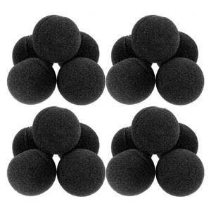 lot 4067 image: Amosfun 20Pcs Black Sponge Clown Nose Props 1.96 Inch Large Size Cosplay Nose Party Costume Accessory Magician Stage Performance Props