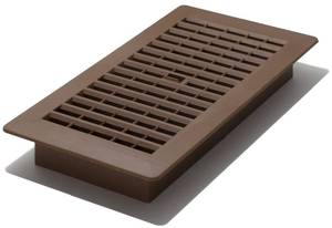 lot 4086 image: Decor Grates PL410-OB 4-Inch by 10-Inch Plastic Floor Register, Oak Brown