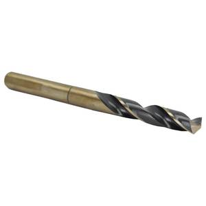 lot 4112 image: Drill America - KFDRSD38X1532 1532 Reduced Shank High Speed Steel Black & Gold KFD Drill Bit with 38 Shank, KFD Series
