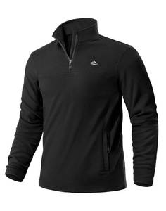 lot 4147 image: Pudolla Mens Quarter Zip Pullover Fitness Athletic Shirts for Men Midweight Warm Performance Pullovers(Black L)