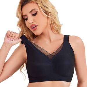 lot 4166 image: linliasor Minimizer Bra Smoothing Bra Plus Size Lingerie for Women Everyday Bra (Black,34DD)