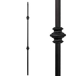 lot 4172 image: S02-Wrought Iron Balusters Set of 10 Hollow Double Knuckle Balusters - Decorative Metal Balusters for Decks Spiral Stair Railing - 12 -inch Iron Spindles Satin Black Metal Railing Retail- $80