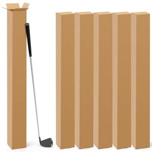 lot 1781 image: Qilery 5 Pcs 4 x 4 x 40 Inch Golf Club Shipping Boxes 4L x 4W x 40H Tall Corrugated Boxes Cardboard Long Golf Storage Box for Shipping, Packaging, Moving, Mailing, Home or Business, Retail $40