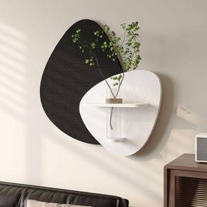 lot 1807 image: 3D Textured Black and White Abstract Wall Art Decor with Vase, Modern Paintings Artwork for Walls-Minimalist Wall Decor for Living Room Hallway Dining Room Bedroom Office Decoration Aesthetic 24x24 In