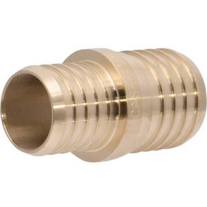 lot 1823 image: SharkBite 1-14 x 34 Inch Brass Crimp Reducing Coupling, PEX Pipe, PE-RT, UC013522