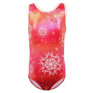 lot 1830 image: BAOHULU Gymnastics Leotards for Girls Sparkly Red Snowman Dance Outfit One Piece Kids Athletic Clothes B351_SnowflakeRed_12A