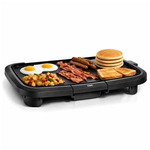 lot 1862 image: COOK WITH COLOR Electric Griddle 1200W, Nonstick Surface for Pancakes, Burgers, Eggs &amp More, Removable Temperature Control, Slide-Out Drip Tray, 10 x 16 Cooking Area, Black, Retail $48