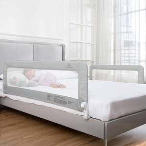 lot 1867 image: ComfyBumpy 2-Pack Bed Rail for Toddlers 55.5 L x 19.5 H  Toddler Bed Rails for Twin, Full, Queen &amp King Mattress Size  Swing Down Rail Guard  Mattress Side Rail for Kids  Gray, Retail $180