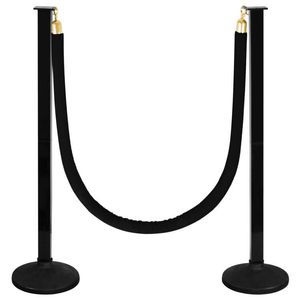 lot 1874 image: 2 Pack Stanchions Post with Velvet Rope, Crowd Control Stanchions, Queue Pole for for Movie Theater, Party Supplies Retail $38