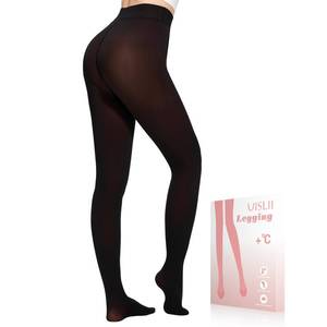 lot 1883 image: UISLII Fleece Lined Tights Women, Warm Pantyhose leggings Women,Fake Translucent Thermal Skin Colored Tights for Winter(Coffee Foot Medium -Tall Height)