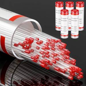 lot 1897 image: Reallnaive 500 Pcs Glass Capillary Tubes 75 mm Micro Pipette Capillary Transfer Tube with 1.1 ID and 1.5 OD for Lab TLC Spotting