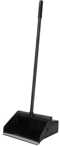 lot 1898 image: Leumoi Dust Pan with Long Handle 36.6 Inch Commercial Dust Pan with Comb Large Plastic Stand up DustPan for Outdoor Indoor Restaurant Home Office Floor Cleaning (Black)