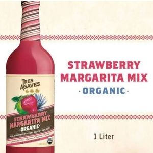 lot 1899 image: 12 pk Tres Agaves Organic Strawberry Margarita Mix 33.8 Oz Bottles, Retail $174