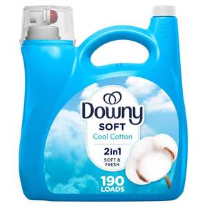 lot 4342 image: Downy Liquid Laundry Fabric Softener and Conditioner  Cool Cotton Scent  140 fl oz  190 Loads