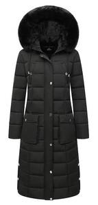 lot 4347 image: MOERDENG Womens Waterproof Long Winter Coat Thickened Down Alternative Jacket Warm Puffer Jacket Parka, Large Retail $80