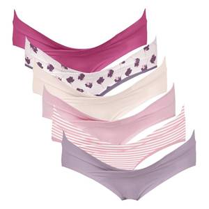 lot 4348 image: Intimate Portal Womens Maternity Underwear Cotton Pregnancy Panties Under the Bump Postpartum Bikini Briefs 6 Pack Blume L