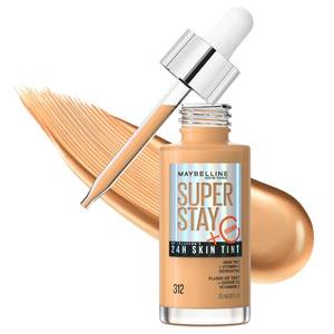 lot 4358 image: Maybelline Super Stay Up to 24HR Skin Tint, Radiant Light-to-Medium Coverage Foundation, Makeup Infused With Vitamin C, 312, 1 Count