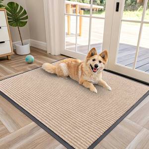lot 4380 image: OLANLY Front Door Mat Indoor Outdoor Entrance, Waterproof Heavy Duty Doormat, Fade Resistant, Low Profile, Easy Clean Patio Porch Welcome Floor Mats for Entry, 40x32, Beige
