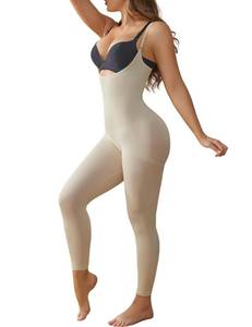 lot 4393 image: Suprenx Women Open Bust Full Bodysuit Tummy Control Shapewear Compression Full Body Shaper High Waisted Seamless Jumpsuit, Medium