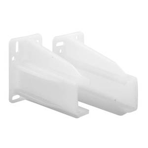 lot 4417 image: Prime-Line R 7227 Rear Drawer Track Back Plate Support and Maintain Alignment of BottomSide Mounted Drawer Glides, 516 In. x 78 In., Plastic, White (1 Pair)