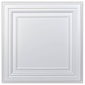 lot 4420 image: Art3d PVC Ceiling Tiles, 2x2 Plastic Sheet in White (12-Pack) Retail- $47