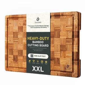 lot 4440 image: Extra Large Bamboo Cutting Board Non Slip Over Sink Kitchen 2025 First Apartment Essentials Wooden Cutting Board New Home Must Haves Accessories House Warming Decor Housewarming Hostess Host Gifts Retail- $58