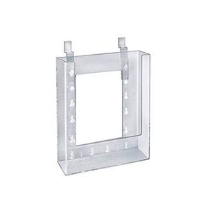lot 4447 image: Azar Displays 252344 6.25 W X 1.25 D X 7.875 H Bi-Fold Size Slatwall Brochure Holder (10 Pack)