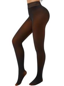 lot 4451 image: Tyusatu Fleece Lined Tights Leggings Women Black,Fleece Lined Tights Thermal Warm or Winter Skintone Sheer Medium