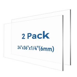 lot 4461 image: 14  Thick Plexiglass Sheets 24x36, 2PACK Clear Acrylic Sheet Durable and Versatile Plexiglass Panels for DIY Projects, Art, Display Use Retail- $60