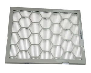 lot 2909 image: Air Filter - OlitAir FurnaceHVACAir Condition, 25 x 16 x 1, MERV Rating 11-4Pack with Reusable ABS Plastic Frame - Pleated, PETPP - Retail $0