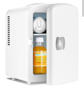 lot 2923 image: Antarctic Star Compact Refrigerator, Portable Mini Fridge, Skin Care 4L Capacity6 Cans, for Bedroom, Car, Office & Dorm, Small Cooler for Cosmetics, Beverage and Food, White - Retail $0