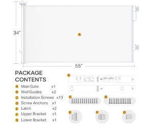 lot 2933 image: Retractable safety gate  - Retail $0