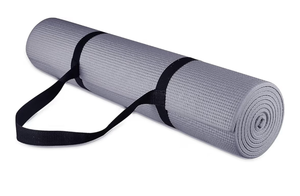lot 2944 image: Fitvids All Purpose 14-Inch High Density Anti-Tear Exercise Yoga Mat with Carrying Strap, Multiple Colors - Retail $0