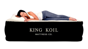 lot 2955 image: King Koil Luxury Twin Air Mattress with Built in Pump, 20�� Double High Twin Size Premium Airbed, Inflatable Blow Up Mattress, Waterproof (could be twin or queen) - Retail $0