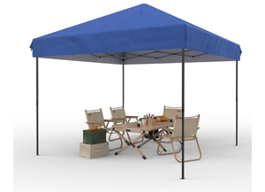 lot 2958 image: Pop Up Canopy Tent 10x10 FT Outdoor Canopy Heavy Duty Commercial Instant Tent, Blue (damaged) - Retail $0