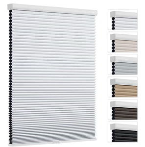 lot 2971 image: Changshade Cordless Blackout Cellular Shades for Indoor Windows, Black Out Honeycomb Blinds Room Darkening Light Blocking Thermal Insulated 1.5 Cell for Bedroom, Bathroom, Shade Size 35Wx72H,White - Retail $0