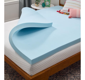 lot 2972 image: LINENSPA Memory Foam Mattress Topper - 3 Inch Gel Infused Memory Foam - Plush Feel - Cooling and Pressure Relieving - CertiPUR Certified - Dorm Room Essentials - Queen Size - Retail $0