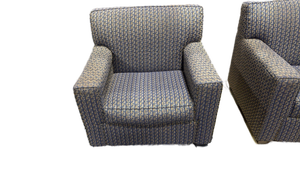 lot 9991 image: Blue Geometric Pattern Armchair - Retail $125