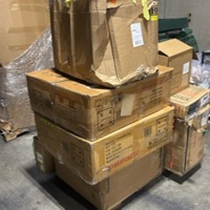 lot 9996 image: Furniture Pallet #1 misc Furniture Large Pieces (incomplete as some pieces are missing the 2nd box) - Retail $0